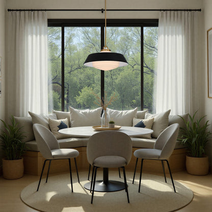 Crystorama Xander 3 Light 20" Pendant, Vibrant Gold/Black/White
