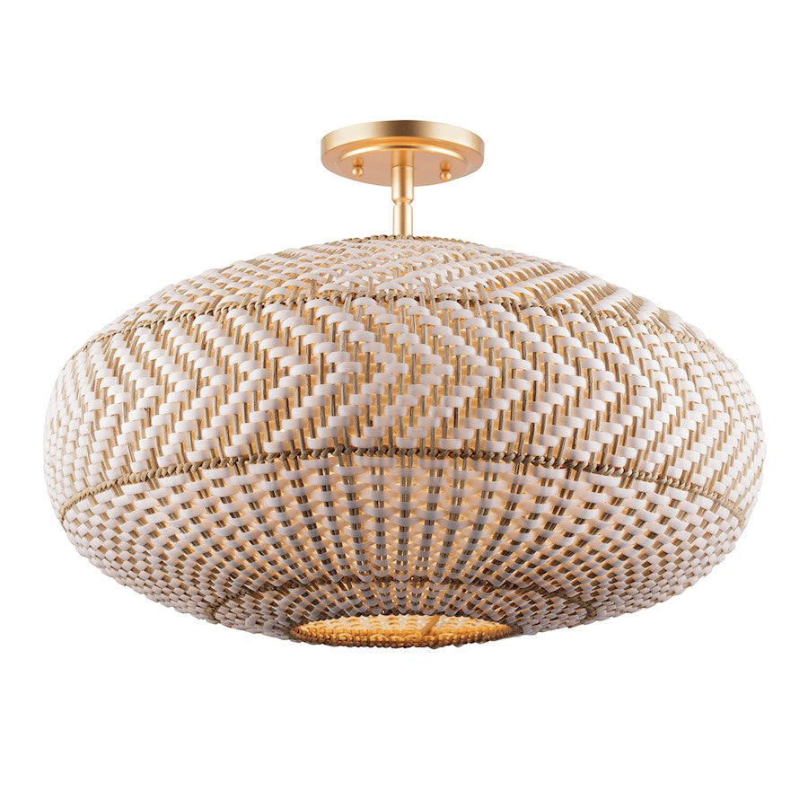 Crystorama Zanzibar 4 Light Semi Flush Mount, Soft Gold - ZAN-9014-SG-CEILING