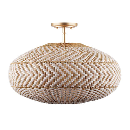 Crystorama Zanzibar 4 Light Semi Flush Mount, Soft Gold