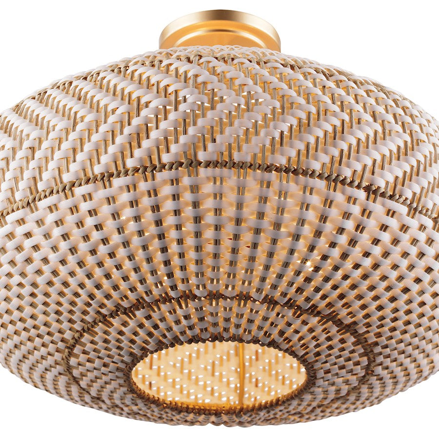 Crystorama Zanzibar 4 Light Semi Flush Mount, Soft Gold