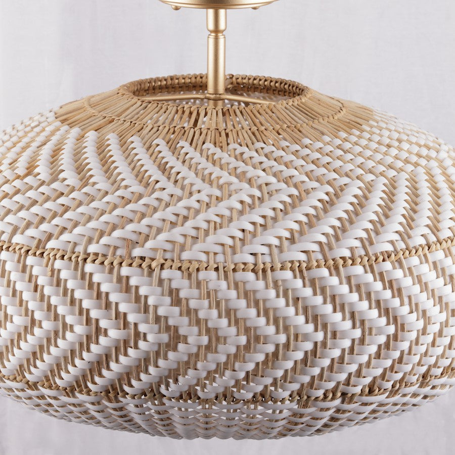 Crystorama Zanzibar 4 Light Semi Flush Mount, Soft Gold