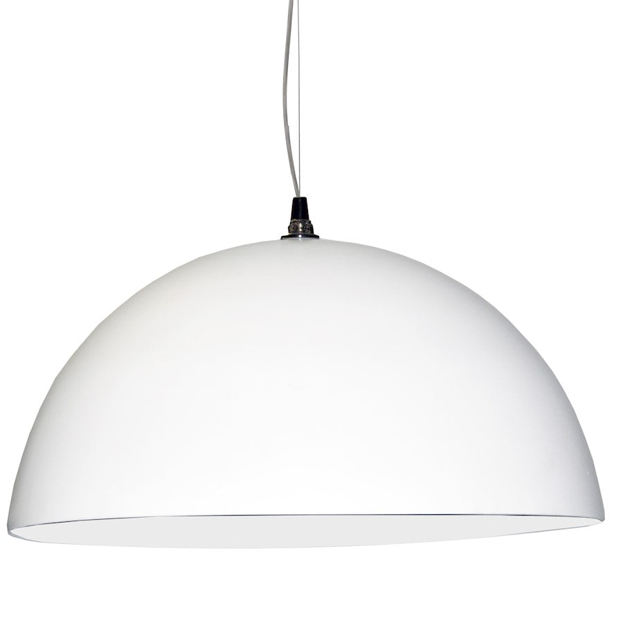 Dainolite 31in 3-Light Pendant | Painted White Metal | Kitchen Island & Dining Room | 31 x 31 x 16 in | Model 114-313P-WH