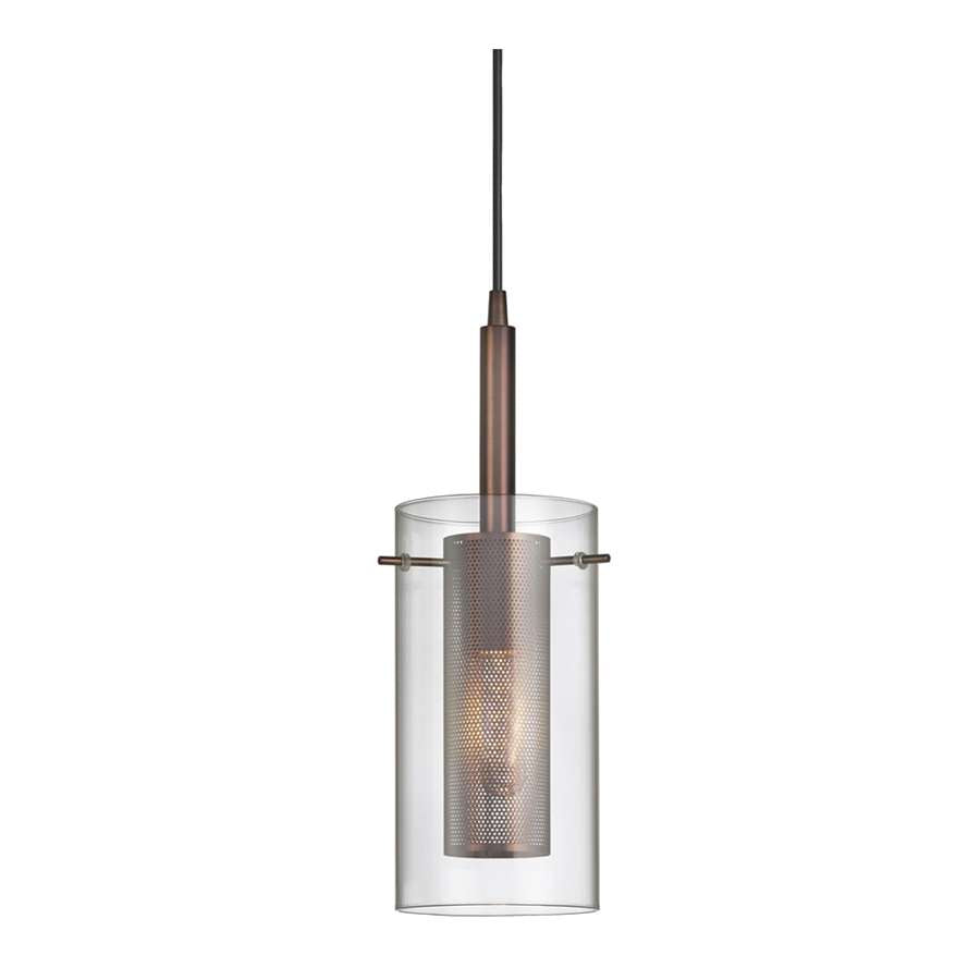 Dainolite 30961-CM-OBB 1-Light Pendant | Oil Brushed Bronze and Clear Glass | Kitchen Island & Dining Room | Model 30961-CM-OBB