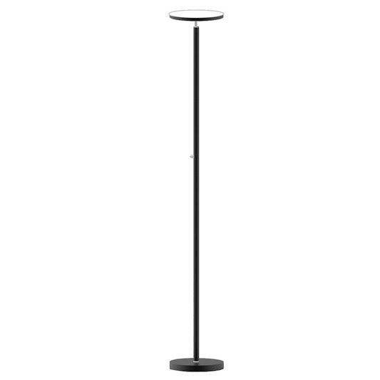 Dainolite 701LEDF 30W LED Torchier Floor Lamp | Satin Black Metal | Living Room & Bedroom | 11.25 x 11.25 x 72 in | Model 701LEDF-SB