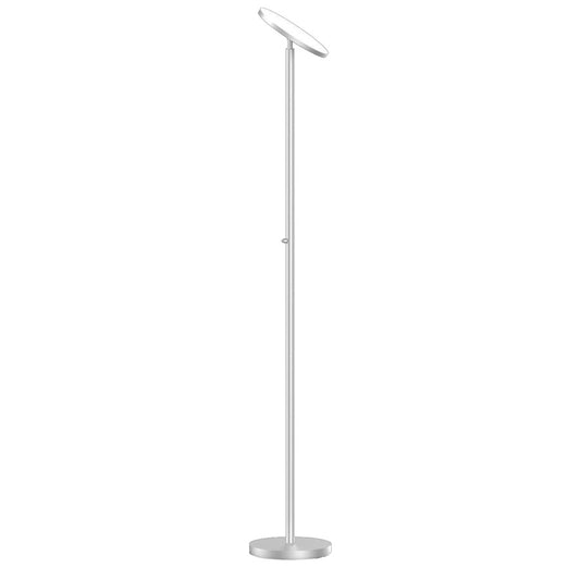 Dainolite 701LEDF-SN 72in LED Torchier Floor Lamp | Modern Satin Nickel Metal | Living Room & Bedroom Ambient Light | 2600 Lumens | Model 701LEDF-SN