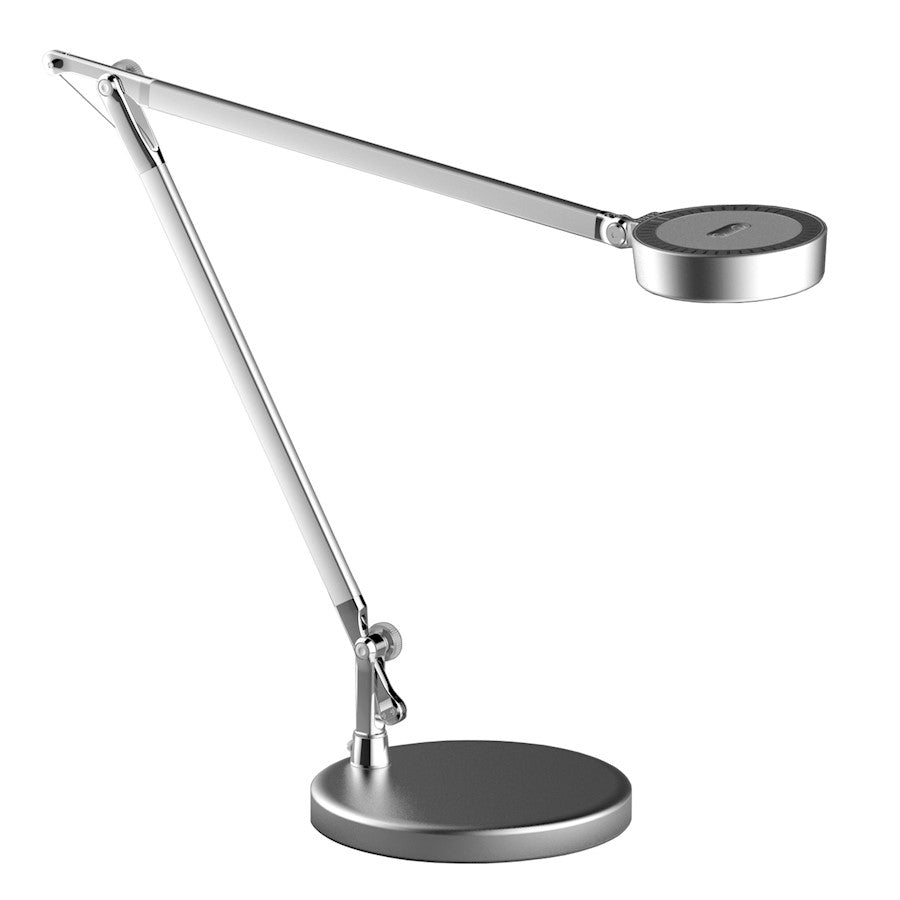 Dainolite 779LEDT-SV 22in LED Table Lamp | Silver Painted Metal and Plastic | Desk & Reading Light | 280 Lumens, 3000K, Dimmable | Model 779LEDT-SV