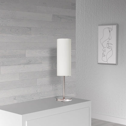 Dainolite 4in 1-Light Pendant | Modern Satin Chrome and White Frosted Glass | Kitchen Island & Dining Room | 4 x 4 x 11 in | Model 83202-SC-WH
