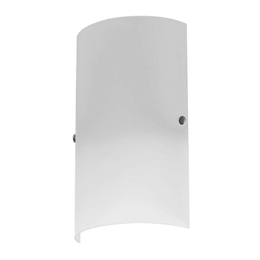 Dainolite 7in 1-Light Wall Sconce | Modern Satin Chrome and White Frosted Glass | Hallway & Bathroom Vanity | 7 x 14 x 10 in | Model 83204W-WH