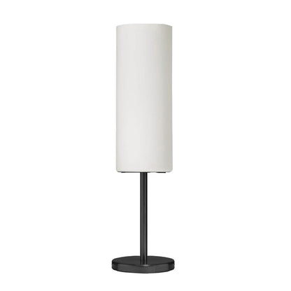 Dainolite Paza 5in 1-Light Table Lamp | Modern Matte Black and White Glass | Bedroom & Office Accent | 5 x 5 x 18 in | Model 83205-MB-WH