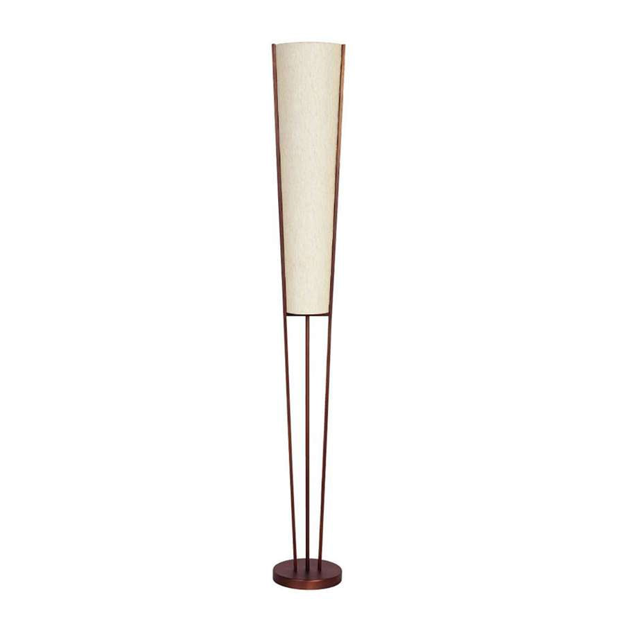 Dainolite Emotions 61in 2-Light Floor Lamp | Modern Oil Brushed Bronze and Flax Fabric Shade | Living Room & Bedroom Reading Light | Model 83323F-OBB