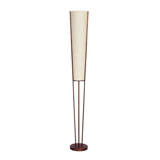 Dainolite Emotions 61in 2-Light Floor Lamp | Modern Oil Brushed Bronze and Flax Fabric Shade | Living Room & Bedroom Reading Light | Model 83323F-OBB