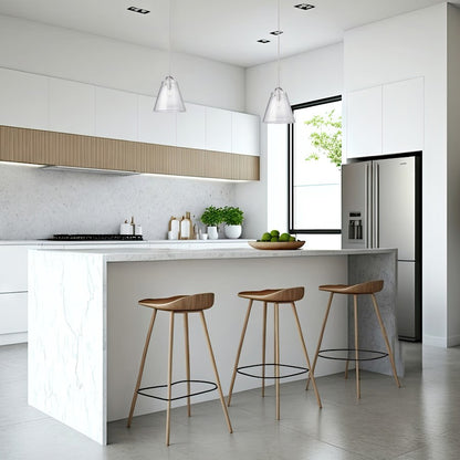 Dainolite Polly 18in 1-Light Pendant | Contemporary Polished Chrome and Clear Glass | Kitchen, Dinette & Bar | 17 x 17 x 18 in | Model 871-171P-PC