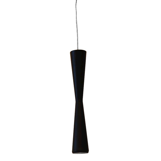 Dainolite 8901LED 2in 1-Light LED Pendant | Contemporary Matte Black and Clear Acrylic | Kitchen Island & Dining Room | Model 8901LED-1P-MB