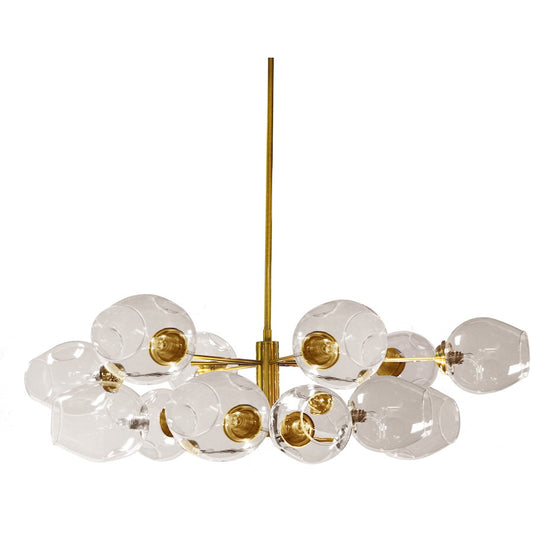 Dainolite Abii 33in 12-Light Pendant | Transitional Vintage Bronze and Smoke Glass | Kitchen Island & Dining Room | Model ABI-3312P-VB