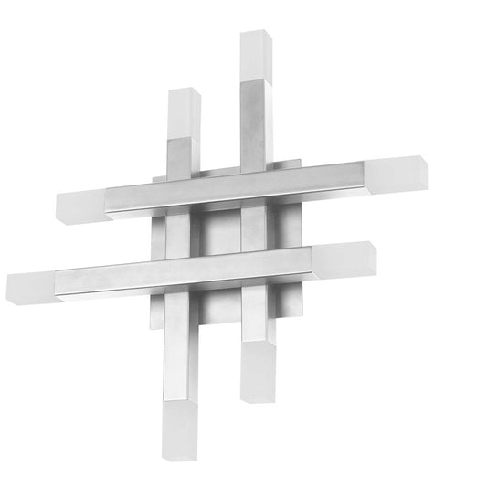 Dainolite Acasia 16in 8-Light Wall Sconce | Contemporary Polished Chrome and White Frosted Acrylic | Hallway & Bedroom | Model ACS-1432W-PC-FR