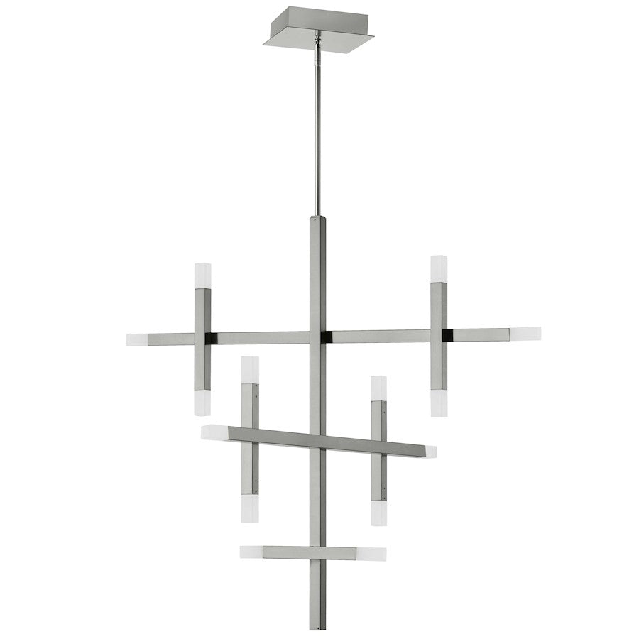 Dainolite Acasia 36in 14-Light Chandelier | Contemporary Polished Chrome and White Frosted Acrylic | Dining Room & Foyer | Model ACS-3656C-PC-FR