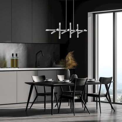 Dainolite Acasia 40in 16-Light Chandelier | Contemporary Polished Chrome and Frosted Acrylic | Foyer & Dining Room | Model ACS-4064HC-PC-FR