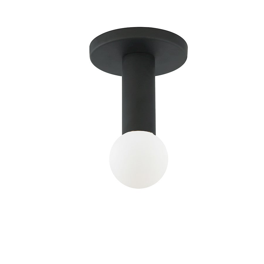 Dainolite Adams 5in 1-Light Flush Mount | Transitional Matte Black | Hallway & Closet | 4.75 x 4.75 x 4.25 in | Model ADS-41FH-MB