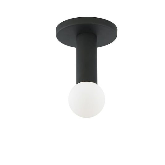 Dainolite Adams 5in 1-Light Flush Mount | Transitional Matte Black | Hallway & Closet | 4.75 x 4.75 x 4.25 in | Model ADS-41FH-MB