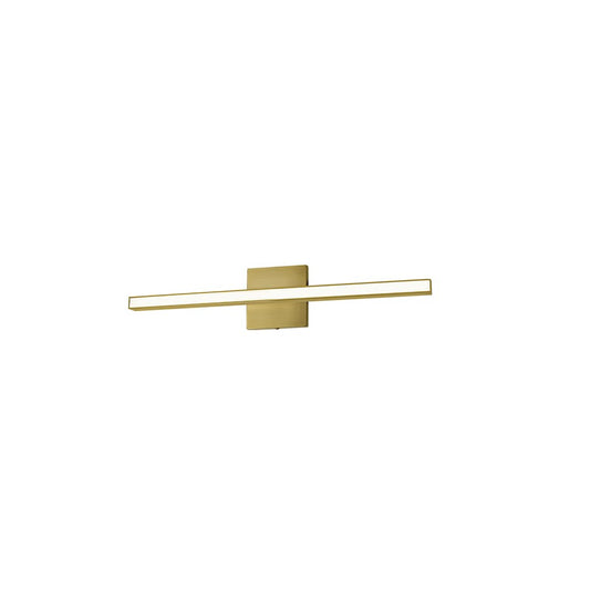 Dainolite Alexander 23.75in 1-Light Vanity Light | Modern Aged Brass and White Acrylic | Bathroom & Powder Room | Model ALX-2418LEDW-AGB