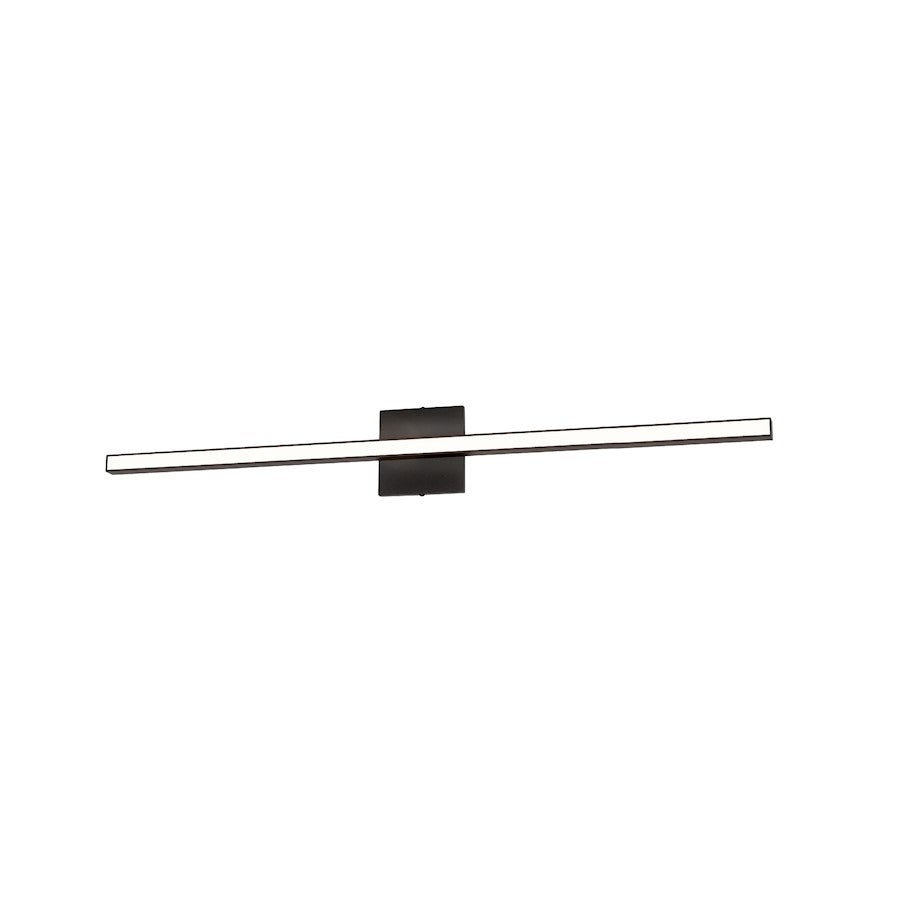 Dainolite Alexander 36in 1-Light Vanity | Modern Matte Black and White Acrylic | Bathroom & Powder Room | 1920 Lumens | Model ALX-3624LEDW-MB