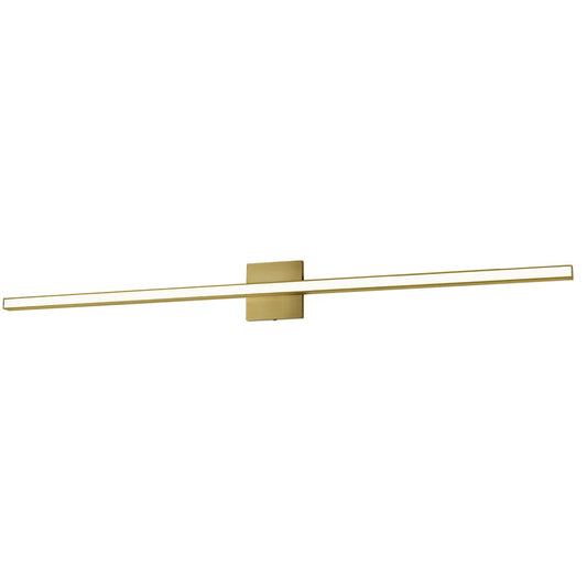 Dainolite Alexander 47in 1-Light Vanity Light | Modern Aged Brass and White Acrylic | Bathroom Vanity | 47.5 x 4.75 in | Model ALX-4836LEDW-AGB