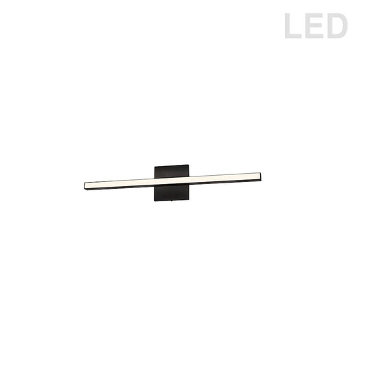 Dainolite Arandel 24in 1-Light Vanity | Modern Matte Black and White Acrylic | Bathroom Vanity | 24 x 5 x 2 in | Model ARL-2418LEDW-MB