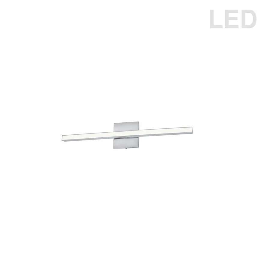 Dainolite Arandel 24in 1-Light Vanity | Modern Polished Chrome and White Acrylic | Bathroom Vanity | 24 x 5 x 2 in | Model ARL-2418LEDW-PC