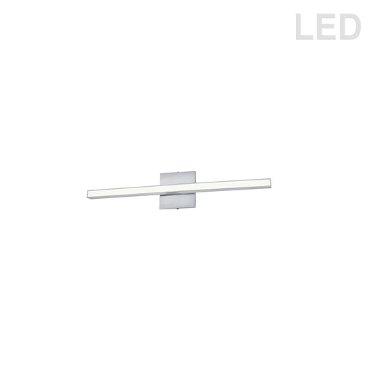 Dainolite Arandel 24in 1-Light Vanity | Modern Polished Chrome and White Acrylic | Bathroom Vanity | 24 x 5 x 2 in | Model ARL-2418LEDW-PC