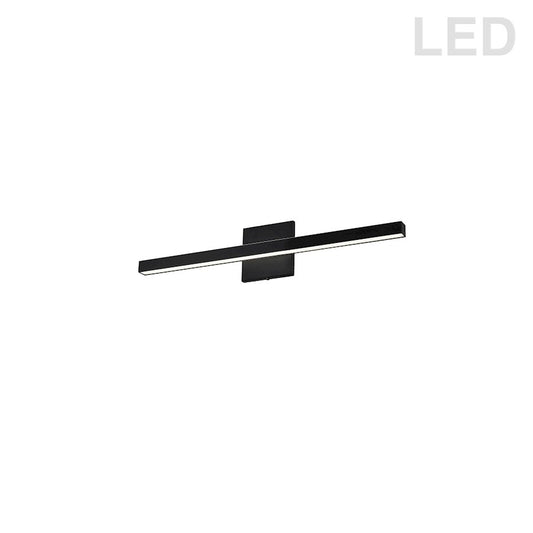 Dainolite Arandel 24in 1-Light Wall Sconce | Modern Matte Black and White Acrylic | Hallway & Bedroom Accent | 24 x 5 x 2 in | Model ARL-2518LEDW-MB
