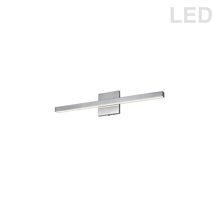 Dainolite Arandel 24in 1-Light Wall Sconce | Modern Polished Chrome and White Acrylic | Bedroom & Hallway Accent | Model ARL-2518LEDW-PC