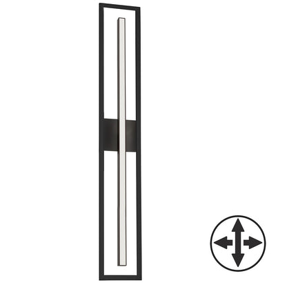 Dainolite Arandel 28in 1-Light LED Vanity Light | Modern Matte Black and White Acrylic | Bathroom & Powder Room | Model ARL-2818LEDW-MB