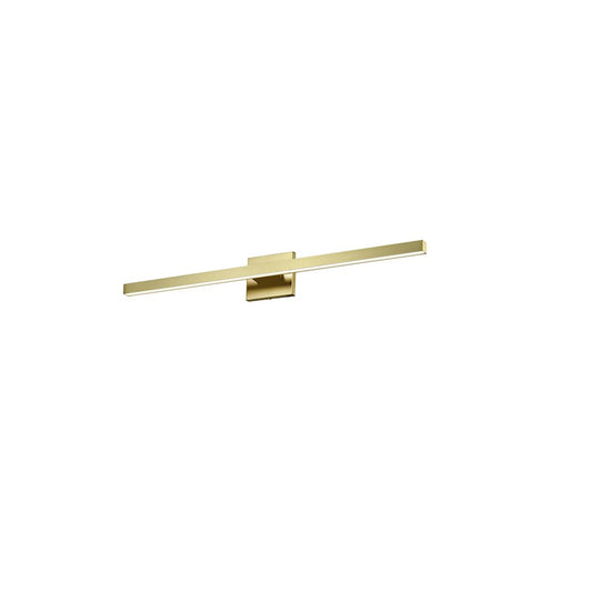 Dainolite Arandel 24in 1-Light LED Vanity | Transitional Aged Brass and White Acrylic | Bathroom & Foyer | 23.75 x 4 x 4.75 in | Model ARL-418LEDW-AGB