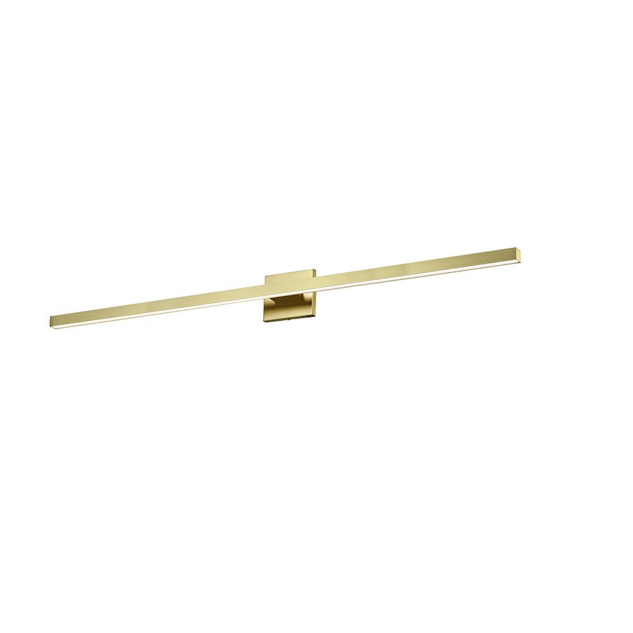 Dainolite Arandel 36in 1-Light Vanity | Transitional Aged Brass and White Acrylic | Bathroom Vanity | 4 x 36 x 4 in | Model ARL-424LEDW-AGB