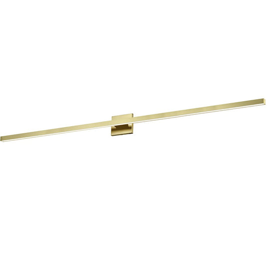 Dainolite Arandel 47in 1-Light Vanity Light | Transitional Aged Brass and White Acrylic | Bathroom Vanity | 47 x 4 x 4 in | Model ARL-436LEDW-AGB
