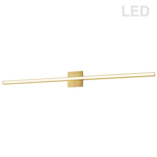 Dainolite Arandel 47in 1-Light Vanity Light | Modern Aged Brass and White Acrylic | Bathroom Vanity | 48 x 2 x 5 in | Model ARL-4836LEDW-AGB