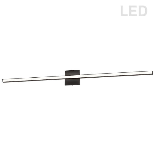 Dainolite Arandel 48in 1-Light Vanity | Modern Matte Black and White Acrylic | Bathroom Vanity | 48 x 2 x 5 in | Model ARL-4836LEDW-MB