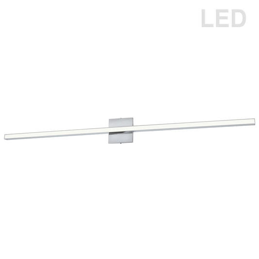 Dainolite Arandel 48in 1-Light Vanity | Modern Polished Chrome and White Acrylic | Bathroom Vanity | 48 x 2 x 5 in | Model ARL-4836LEDW-PC