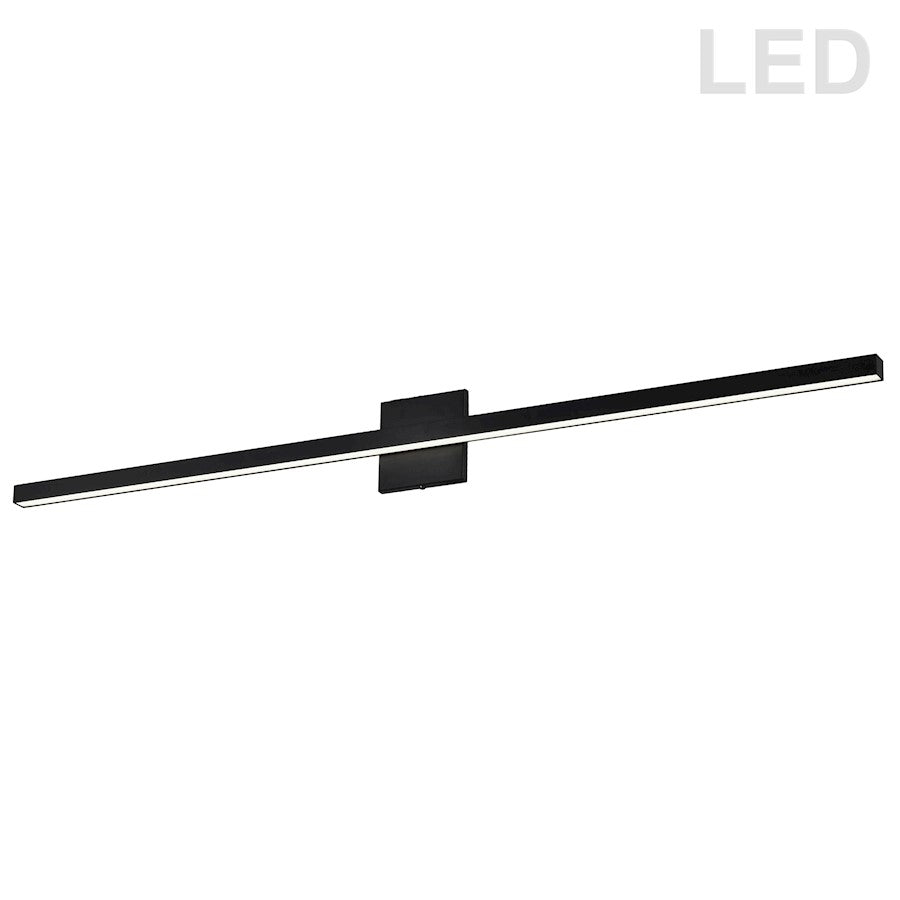 Dainolite Arandel 48in 1-Light Wall Sconce | Modern Matte Black and White Acrylic | Hallway & Bathroom Accent | 48 x 2 x 5 in | Model ARL-4936LEDW-MB