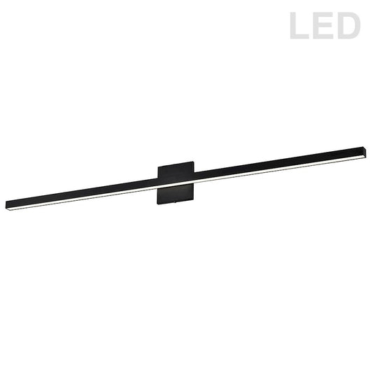 Dainolite Arandel 48in 1-Light Wall Sconce | Modern Matte Black and White Acrylic | Hallway & Bathroom Accent | 48 x 2 x 5 in | Model ARL-4936LEDW-MB