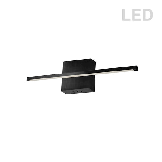 Dainolite Array 24in 1-Light Wall Sconce | Modern Matte Black Metal | Hallway & Bathroom | 24.5 x 2.125 x 4.5 in | Model ARY-2419LEDW-MB