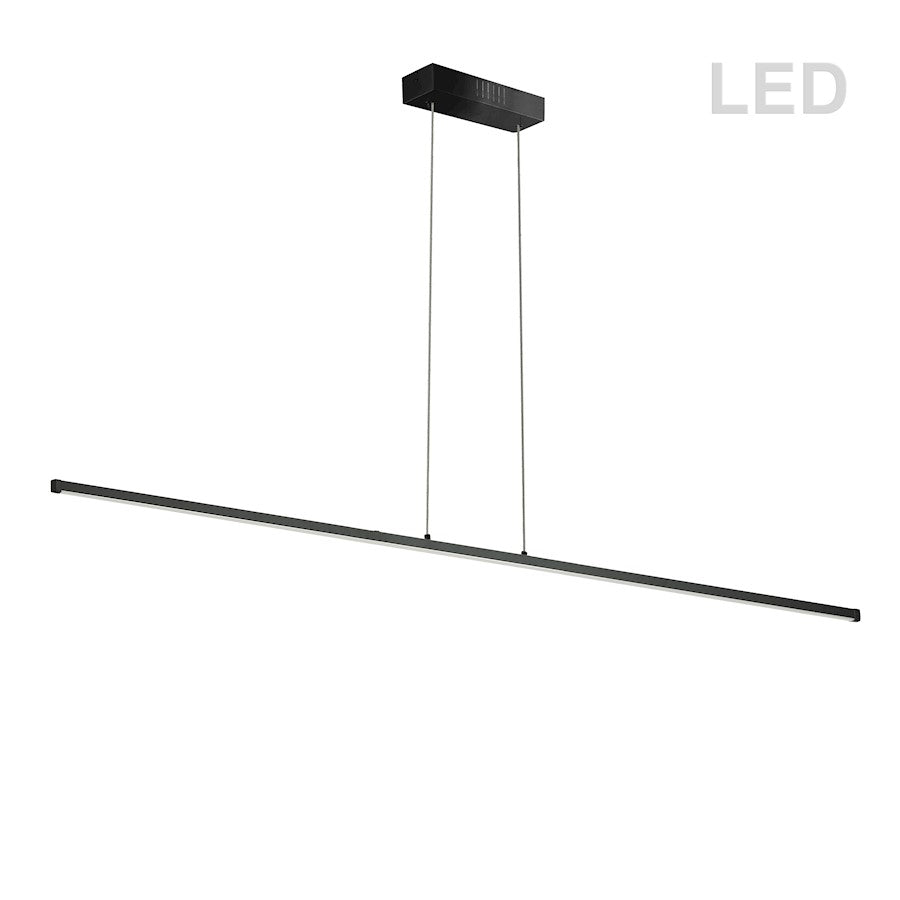 Dainolite Array 36in 1-Light Horizontal Pendant | Modern Matte Black and White Acrylic | Kitchen Island & Dining Room | Model ARY-3830LEDHP-MB