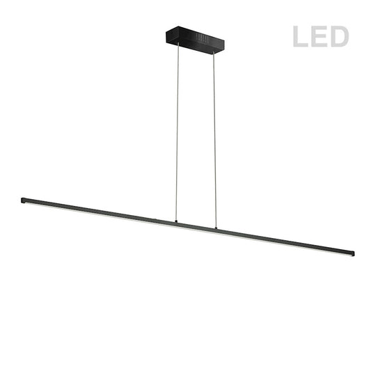 Dainolite Array 36in 1-Light Horizontal Pendant | Modern Matte Black and White Acrylic | Kitchen Island & Dining Room | Model ARY-3830LEDHP-MB