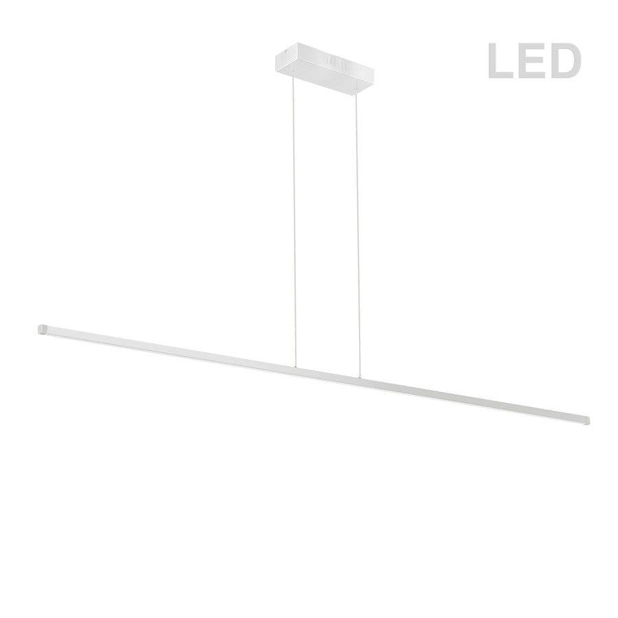 Dainolite Array 36in 1-Light Horizontal Pendant | Modern Matte White and White Acrylic | Kitchen Island & Dining Room | Model ARY-3830LEDHP-MW