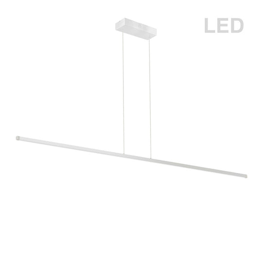 Dainolite Array 36in 1-Light Horizontal Pendant | Modern Matte White and White Acrylic | Kitchen Island & Dining Room | Model ARY-3830LEDHP-MW