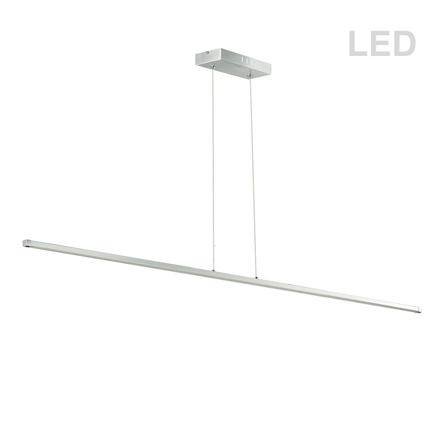Dainolite Array 36in 1-Light LED Pendant | Modern Polished Chrome and White Acrylic | Kitchen Island & Dining Room | 2217 Lumens | Model ARY-3830LEDHP-PC