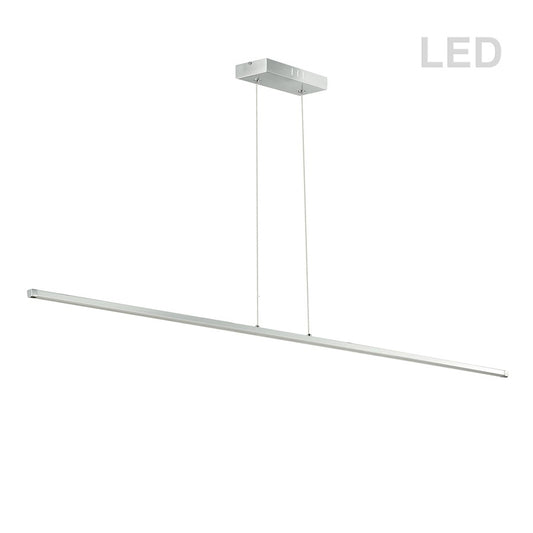 Dainolite Array 36in 1-Light LED Pendant | Modern Polished Chrome and White Acrylic | Kitchen Island & Dining Room | 2217 Lumens | Model ARY-3830LEDHP-PC