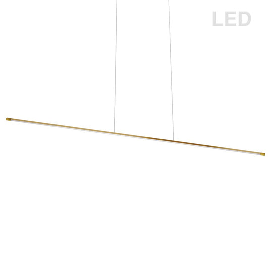 Dainolite Array 48in 1-Light Horizontal Pendant | Modern Aged Brass Metal | Kitchen Island & Dining Room | Model ARY-4830LEDHP-AGB