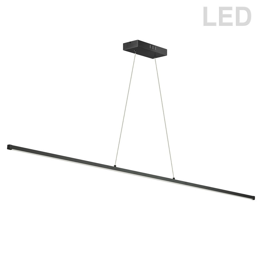 Dainolite Array 48in 1-Light LED Horizontal Pendant | Modern Matte Black Metal | Kitchen Island & Dining Room | Model ARY-4830LEDHP-MB