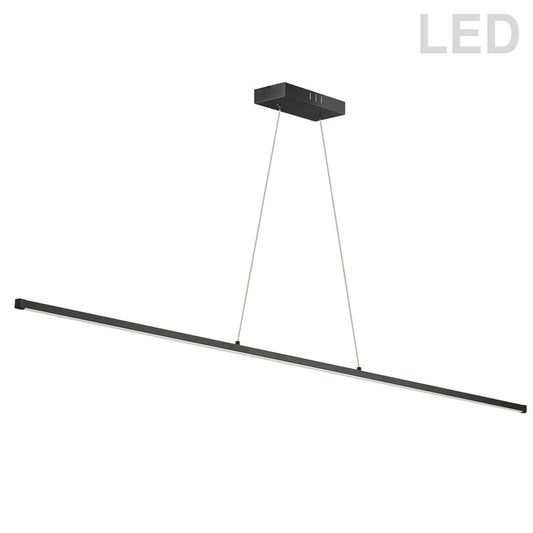 Dainolite Array 48in 1-Light LED Horizontal Pendant | Modern Matte Black Metal | Kitchen Island & Dining Room | Model ARY-4830LEDHP-MB